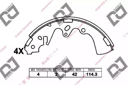 Комлект тормозных накладок DJ PARTS BS1258